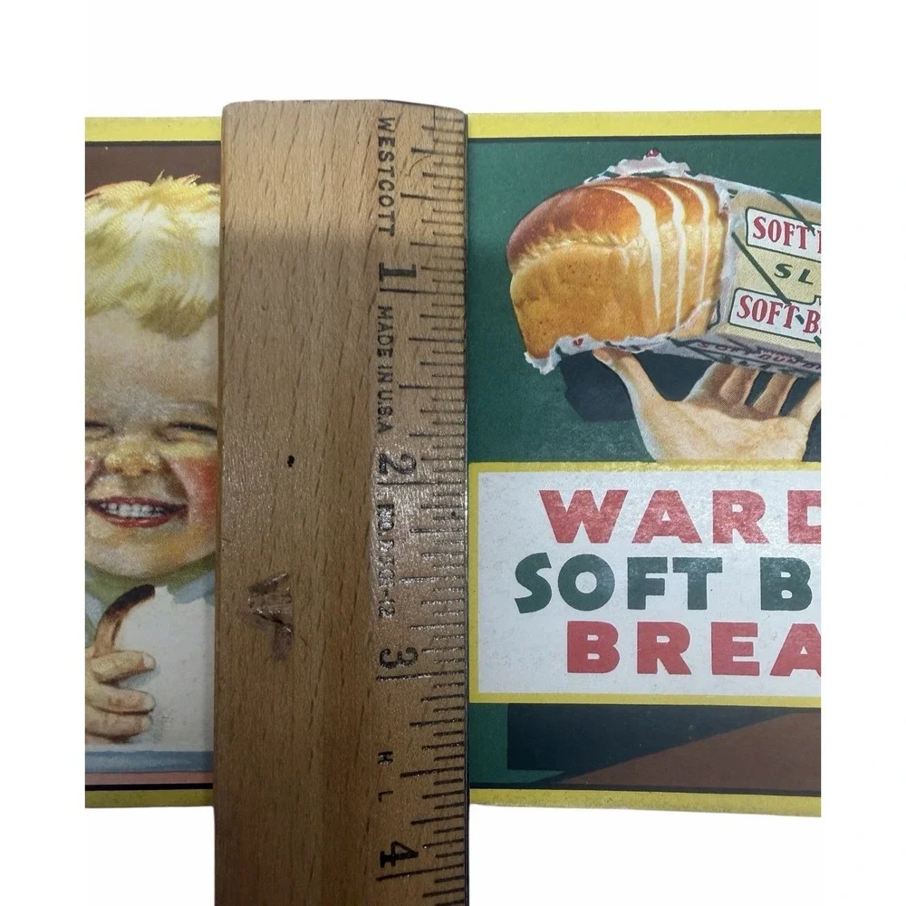Vintage Ward's Soft Bun Bread Advertising Sign Cardboard Store Display 9